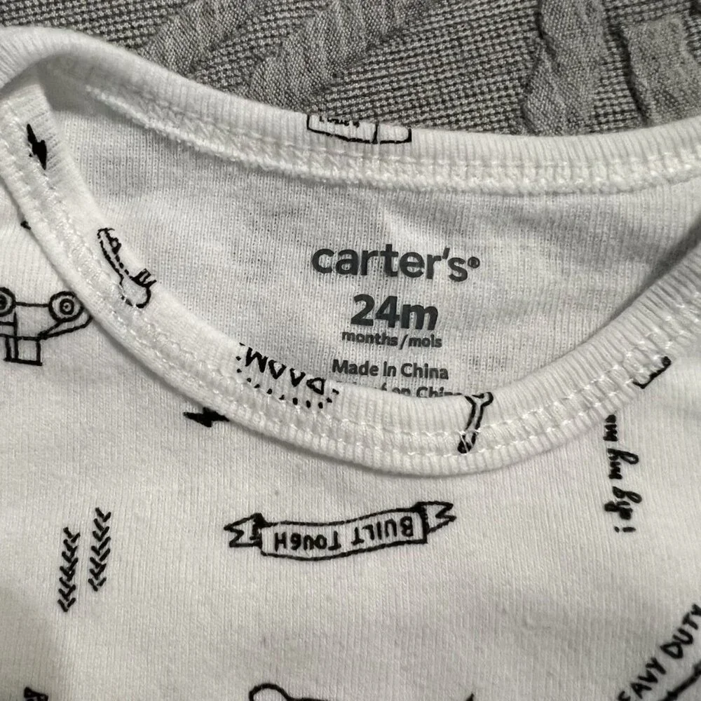 Carter's 24m Construction Onesie Bodysuit Bundle